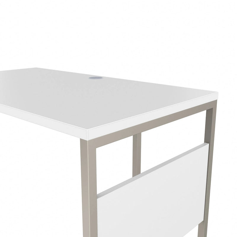 Bureau d'angle 72 po L x 30 po P avec pieds en métal