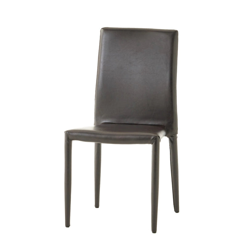 Lot de 4 chaises de salle à manger empilables en cuir reconstitué