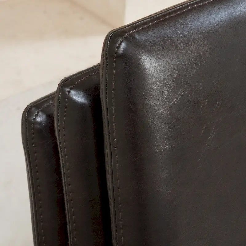Lot de 4 chaises de salle à manger empilables en cuir reconstitué