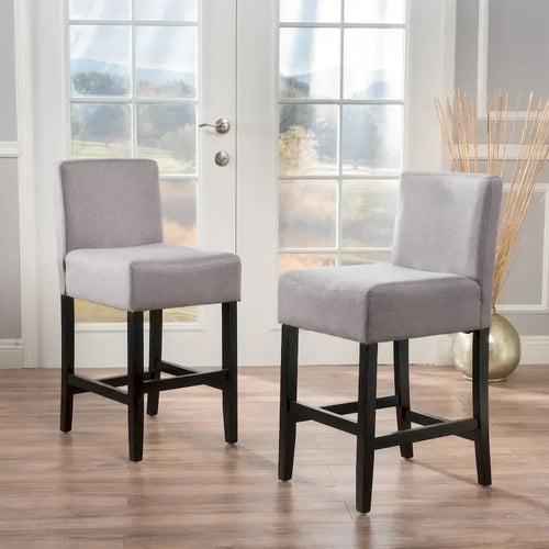 Tabourets de comptoir en tissu de 26 po, ensemble de 2, sans accoudoirs, pour cuisine ou bar, avec siège rembourré en mousse