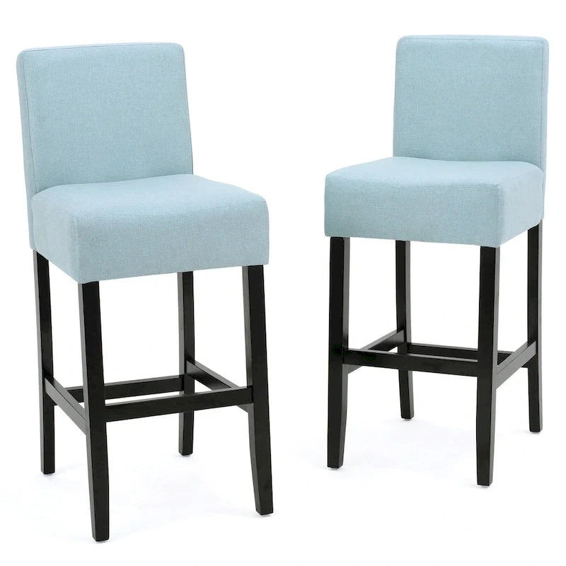 Tabourets de comptoir en tissu de 26 po, ensemble de 2, sans accoudoirs, pour cuisine ou bar, avec siège rembourré en mousse