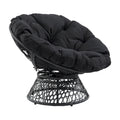 Fauteuil Papasan moderne en osier tressé avec coussin style bohème