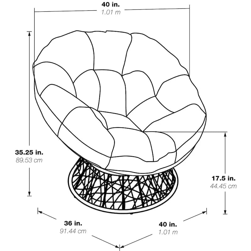 Fauteuil Papasan moderne en osier tressé avec coussin style bohème