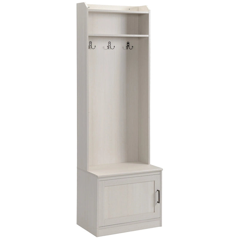 Portemanteau rustique avec banc à chaussures pour entrée avec patère