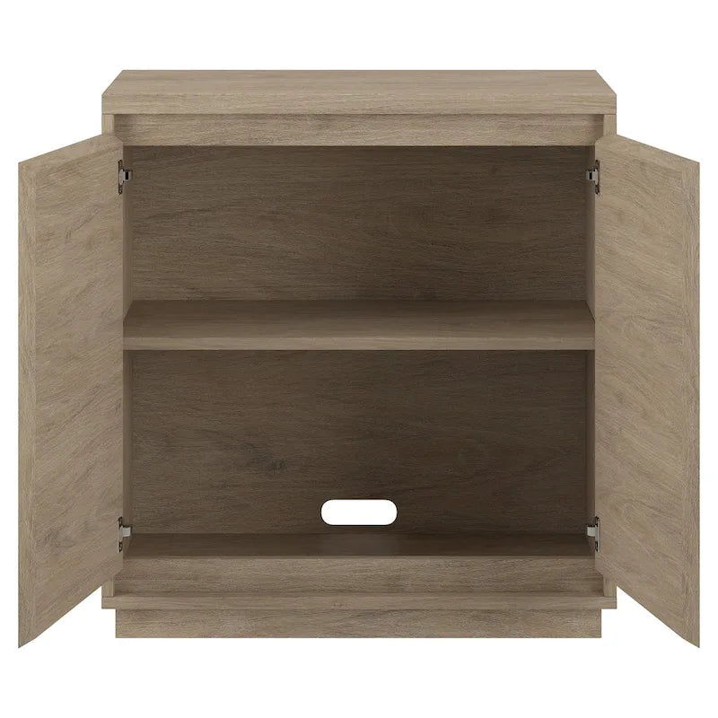 Meuble de rangement d'appoint rectangulaire de 76 cm de large avec étagère réglable