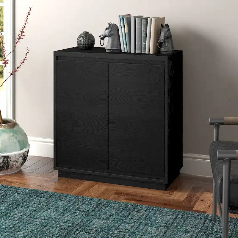 Meuble de rangement d'appoint rectangulaire de 76 cm de large avec étagère réglable