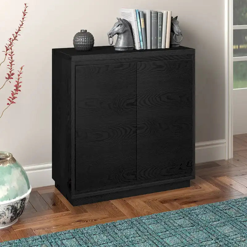 Meuble de rangement d'appoint rectangulaire de 76 cm de large avec étagère réglable