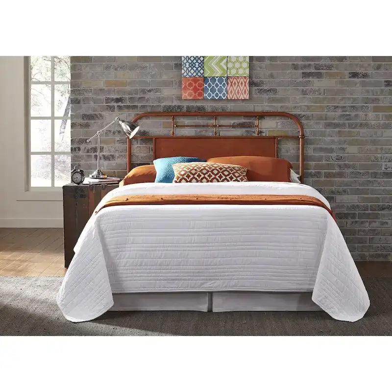Tête de lit King en métal vieilli Meuble de chambre à coucher de style vintage classique