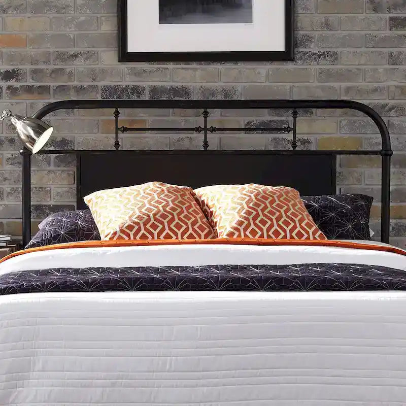 Tête de lit King en métal vieilli Meuble de chambre à coucher de style vintage classique