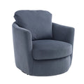 Fauteuil pivotant rond moderne et confortable en velours côtelé