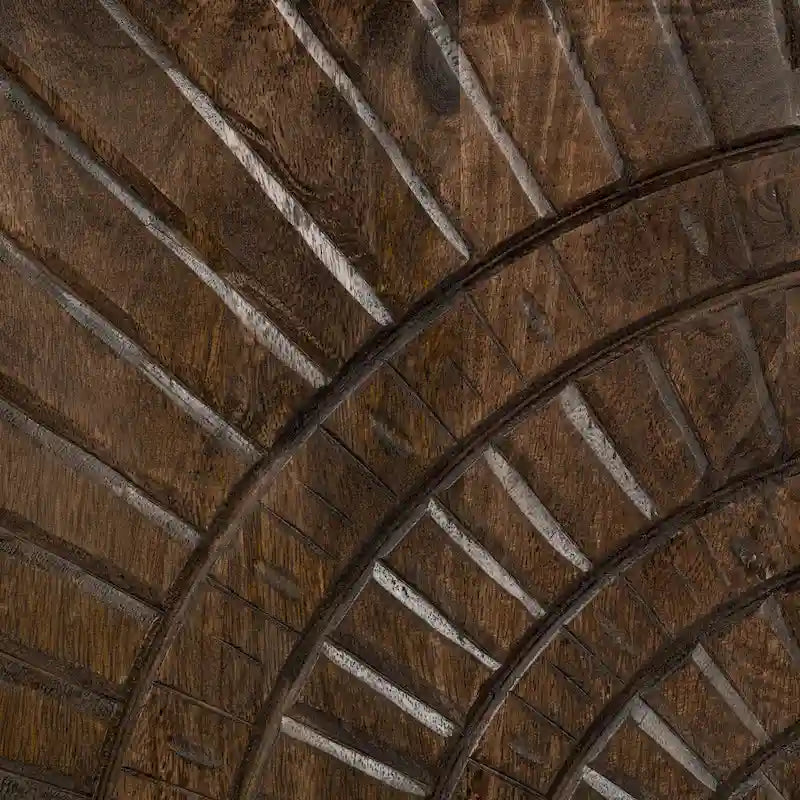 Buffet de rangement à 4 portes en manguier avec détails sculptés