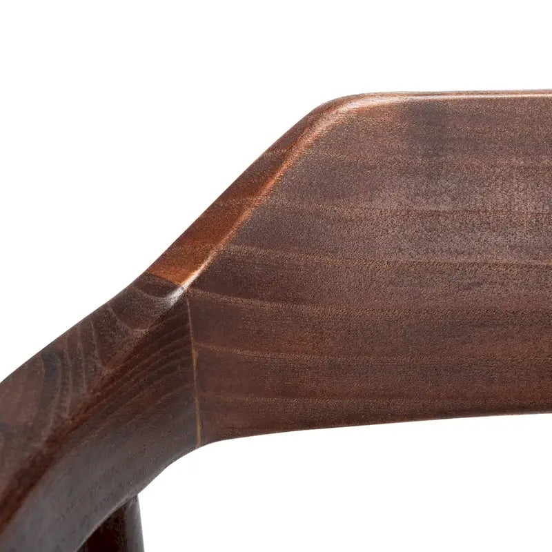 Fauteuil d'appoint moderne du milieu du siècle en cuir tressé et bois massif