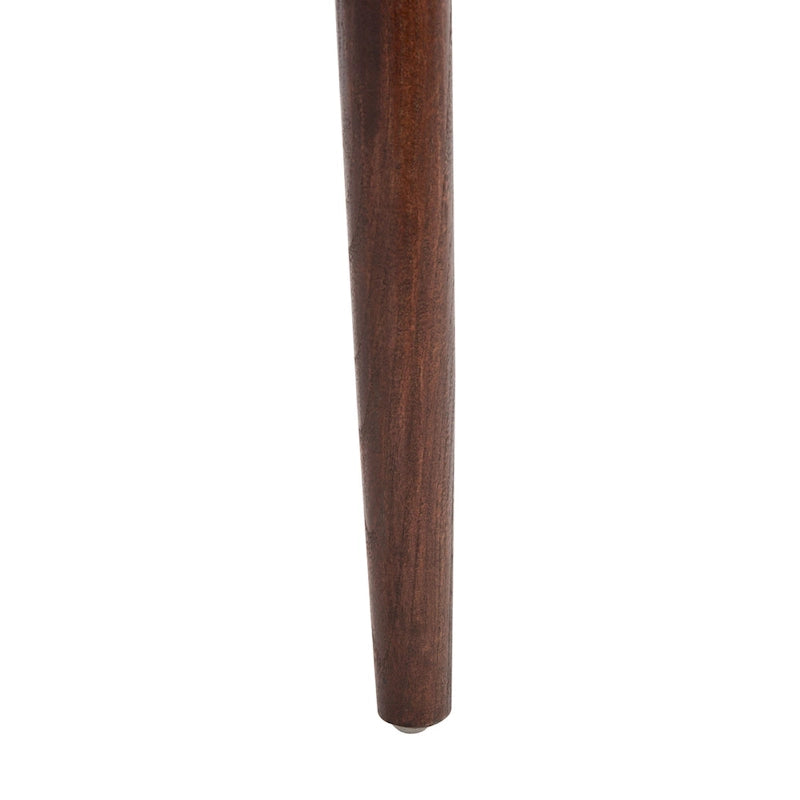 Fauteuil d'appoint moderne du milieu du siècle en cuir tressé et bois massif