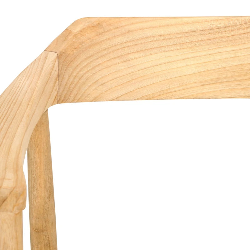 Fauteuil d'appoint moderne du milieu du siècle en cuir tressé et bois massif