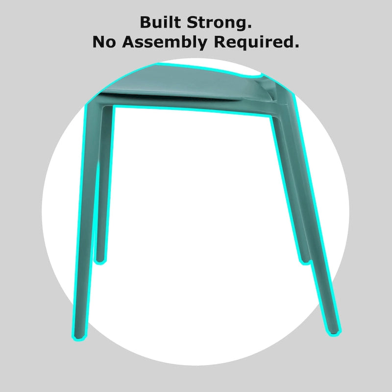Chaise empilable d'intérieur et d'extérieur en plastique moderne sans accoudoirs, design dossier perforé