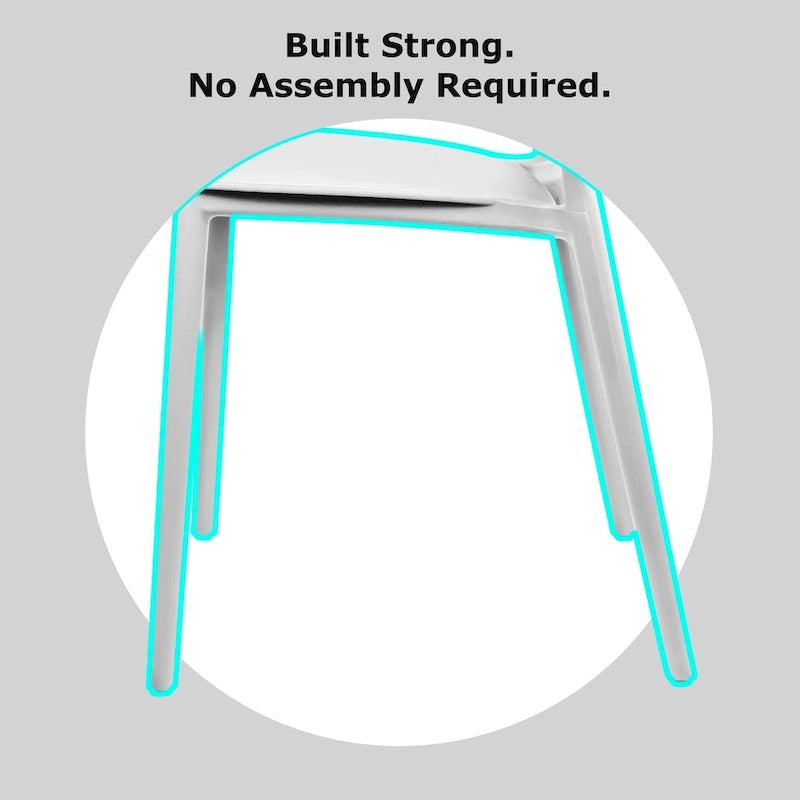 Chaise empilable d'intérieur et d'extérieur en plastique moderne sans accoudoirs, design dossier perforé