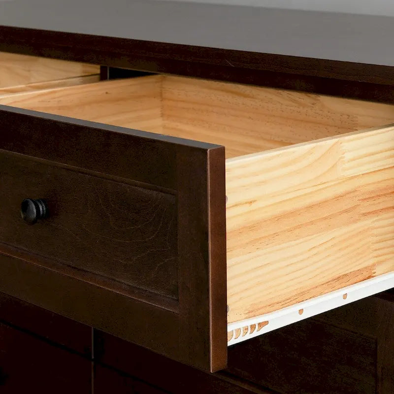 Commode de rangement à 6 tiroirs avec poignée ronde rétro