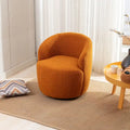 Fauteuil pivotant en velours avec piètement en métal laqué noir.
