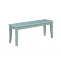 Banc de salle à manger rectangulaire moderne de 112 cm avec pieds fuselés, bleu sarcelle