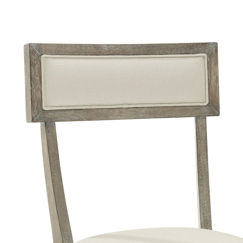 Ensemble de 4 chaises de salle à manger Klismos rembourrées avec assise capitonnée