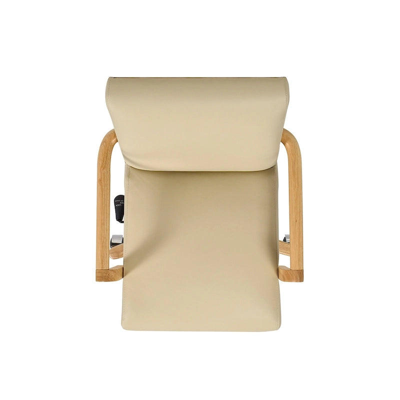 Chaise de bureau pivotante en cuir pleine fleur Modern Farmhouse