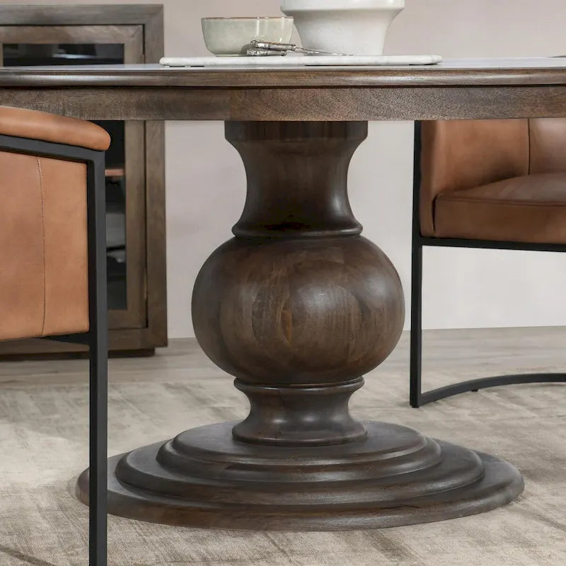 Table à manger ronde 60 po brun cacao – 60 L x 60 P x 30 H
