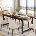 Table à manger industrielle de 63 po pour 4 à 6 personnes, table de cuisine pour salle à manger