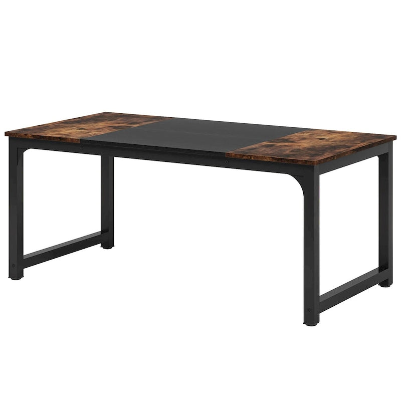 Table à manger industrielle de 63 po pour 4 à 6 personnes, table de cuisine pour salle à manger
